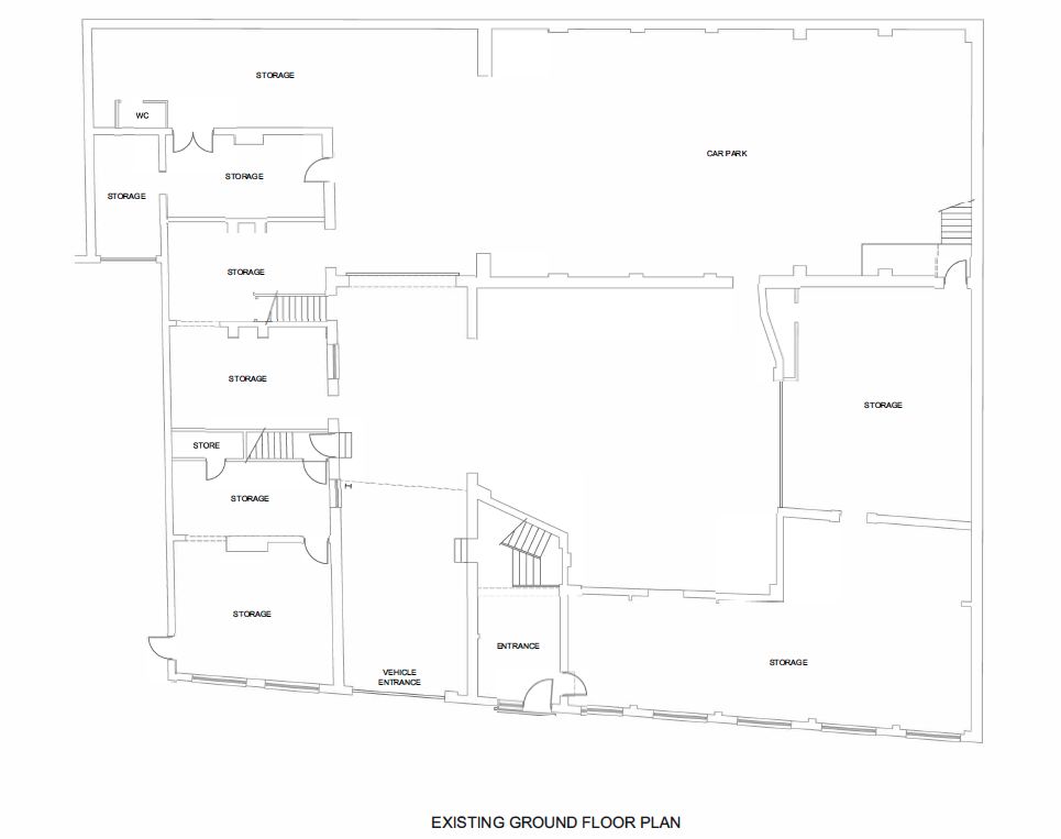 Lot: 70 - SUBSTANTIAL VACANT COMMERCIAL PREMISES WITH POTENTIAL - Existing Ground Floor Plan